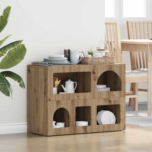 vidaXL Sideboard Artisan-Eiche 80,5 x 35 x 59 cm Holzwerkstoff