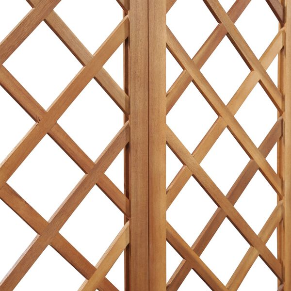 vidaXL Garten Pflanzgefäß mit Bank und Gitter Akazienholz Massiv