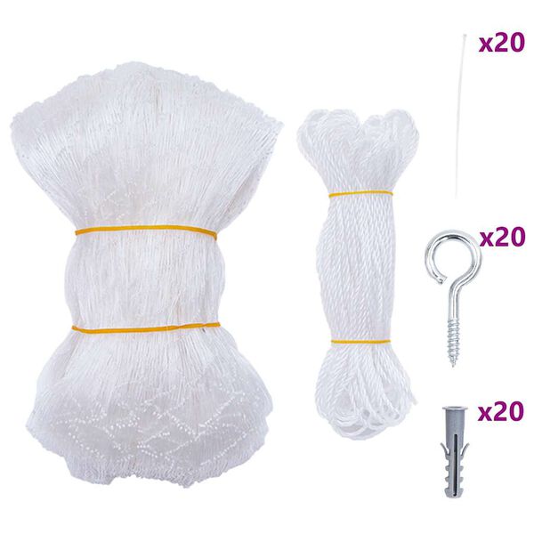 vidaXL Katzennetz Transparent 6x3 m Nylon