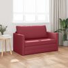 vidaXL Schlafsofa 110cm Weinrot Kunstleder