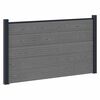 vidaXL zaunset 180 x 105 cm WPC und Aluminium Grau