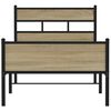 vidaXL Bettgestell ohne Matratze Sonoma-Eiche 90x200 cm Holzwerkstoff