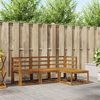 vidaXL Outdoor-Sofagarnitur mit Kissen 4 pcs Natur und Beige