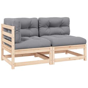 vidaXL 2-tlg. Garten-Lounge-Set mit Kissen Kiefer Massivholz