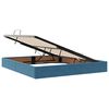vidaXL Bett mit Stauraum und LED mit LED Dunkelblau 180 x 200 cm Samt