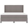 vidaXL Boxspringbett mit Matratze Taupe 180 x 200 cm Stoff