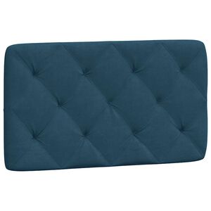 vidaXL Kopfteil-Kissen Blau 90 cm Samt
