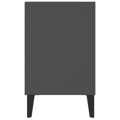 vidaXL TV-Schrank mit Metallbeinen Grau 103,5x30x50 cm