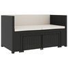 vidaXL 5-tlg. Garten-Lounge-Set mit Auflagen Poly Rattan Schwarz