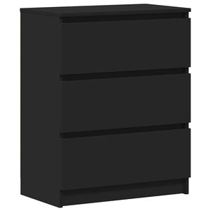 vidaXL Sideboard Schwarz 60x35x76 cm Holzwerkstoff