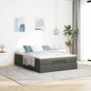 vidaXL Ottoman-Bett mit Matratze Dunkelgrau 140x190 cm Stoff