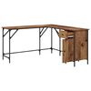 vidaXL Schreibtisch Altholz 141 x 141 x 75 cm Holzwerkstoff