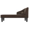 vidaXL Chaiselongue mit Nackenrolle Dunkelbraun Stoff