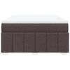 vidaXL Boxspringbett mit Matratze Dunkelbraun 160x200 cm Stoff