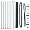 vidaXL Zaunpfosten Gr&uuml;n 10 x 1,6 m (50 mm Maschenweite) Stahl und PVC