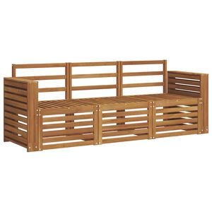 vidaXL Outdoor-Sofagarnitur 3 stk. 3-Sitzer Natur Massivholz Akazie