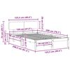 vidaXL Bettrahmen mit Kopfteil Natur 120 x 200 cm Massives Kiefernholz