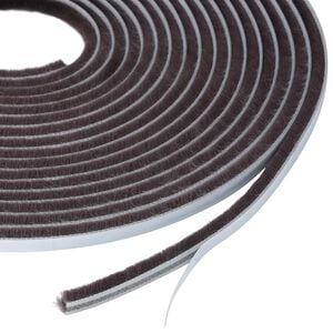vidaXL Selbstklebende T&uuml;rb&uuml;rstendichtung 5 m PP Braun