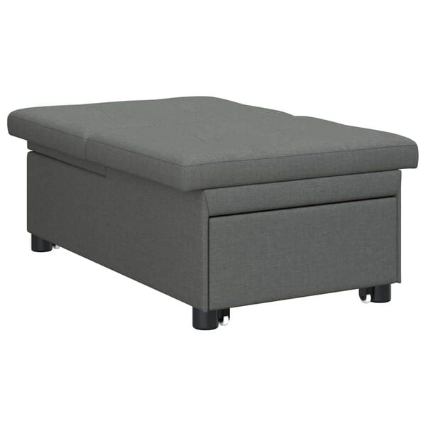 vidaXL Sofa Bett Dunkelgrau 194 x 67 x 37 cm Stoff