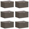 vidaXL Aufbewahrungsbox 6 pcs Grau 50 x 30 x 25 cm Vliesstoff