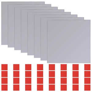 vidaXL Spiegel 8 stk. Silber 20,5 x 20,5 x 0,4 cm Hochwertiges Glas