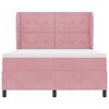 vidaXL Boxspringbett mit Matratze mit Kopfteil Rosa 200 x 140 cm Samt