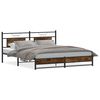 vidaXL Metallbett ohne Matratze R&auml;uchereiche 183x213 cm