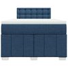 vidaXL Boxspringbett mit Matratze Blau 120x200 cm Stoff