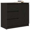 vidaXL Sideboard mit Schublade Schwarz Eichen-Optik 71x35x65 cm