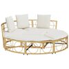 vidaXL Outdoor-Loungebett ohne Dach Poly Rattan