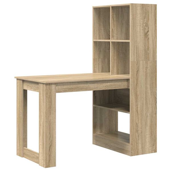 vidaXL Schreibtisch Sonoma-Eiche 122 x 67 x 145 cm Holzwerkstoff