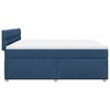 vidaXL Boxspringbett mit Matratze Blau 200x200 cm Stoff
