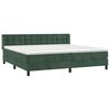 vidaXL Boxspringbett mit Matratze Dunkelgr&uuml;n 200x200 cm Samt