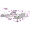 vidaXL Gartensofa-set mit Kissen mit Speicher 11 pcs Grau Poly Rattan