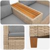 vidaXL Liegebank mit Tisch Beige und Hellgrau 126 x 65 x 112 cm