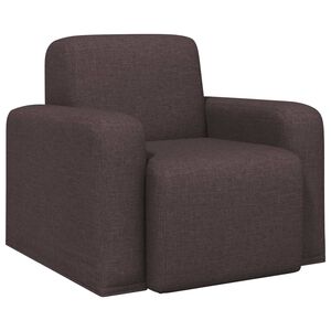 vidaXL Sessel Dunkelbraun Stoff