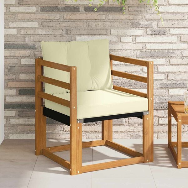 vidaXL Outdoor-Sofagarnitur Massives Akazienholz und Textilene