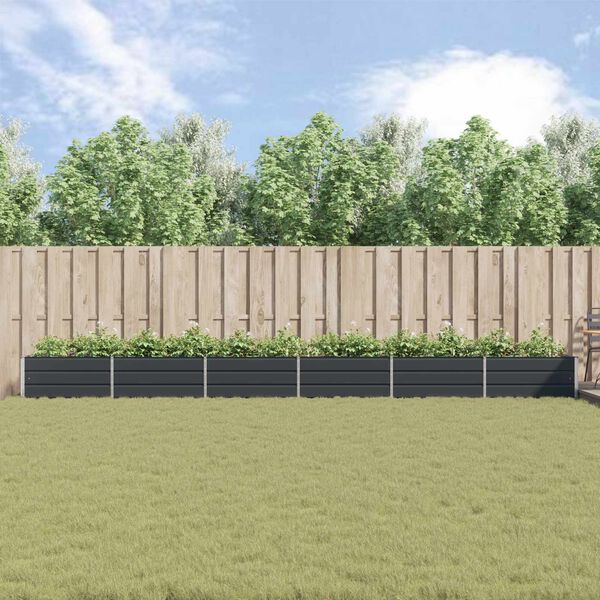 vidaXL Pflanzk&uuml;bel Anthrazit 195 x 100 x 45 cm Verzinkter Stahl