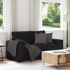 vidaXL 2-Sitzer-Sofa Schwarz 120 cm Stoff