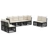 vidaXL Gartensofa-set 8 stk. Schwarz Poly-Rattan