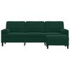 vidaXL 3-Sitzer-Sofa mit Hocker Dunkelgr&uuml;n 210 cm Samt