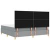 vidaXL Boxspringbett mit Matratze Hellgrau 200 x 200 cm Stoff