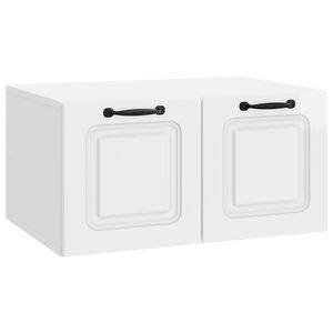 vidaXL Wandmontierter TV-Schrank Hochglanz Wei&szlig; 59,5 x 41 x 30 cm