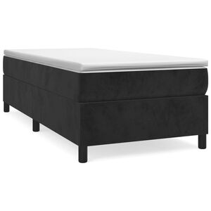 vidaXL Boxspringbettgestell Schwarz 90x200 cm Samt