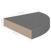 vidaXL Eck-Schweberegale 4 Stk. Hochglanz-Grau 25x25x3,8 cm MDF