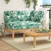 vidaXL Sofa Set Blatt Blattmuster 133 x 92 x 69 cm Massivholz Akazie