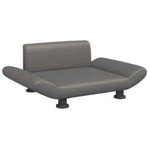 vidaXL Hundebett Grau 70x45x28 cm Kunstleder