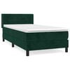 vidaXL Boxspringbett mit Matratze Dunkelgr&uuml;n 80x200 cm Samt