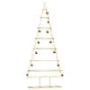 vidaXL Metall Weihnachtsbaum Gold 180 cm Pulverbeschichteter Stahl