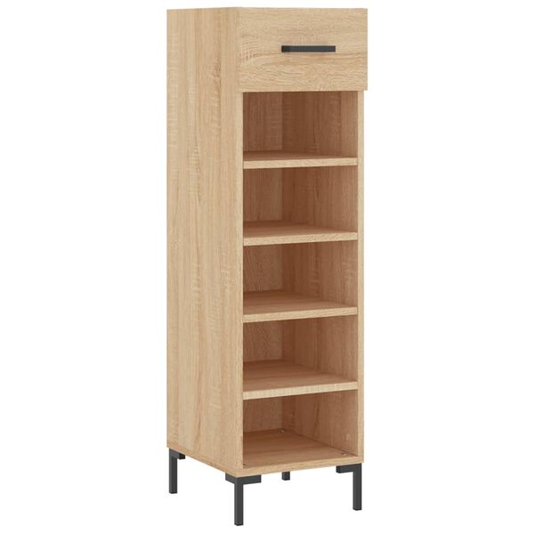 vidaXL Schuhschrank Sonoma-Eiche 30x35x105 cm Holzwerkstoff